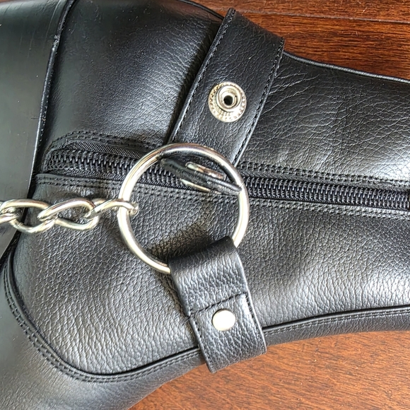 NIB Baccus Shoemaker Handcrafted Leather Texan Boots - Removable Chain Detail main image 9